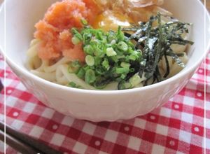 １人ランチ♬♫ 釜玉明太バターうどん-レシピのメイン写真