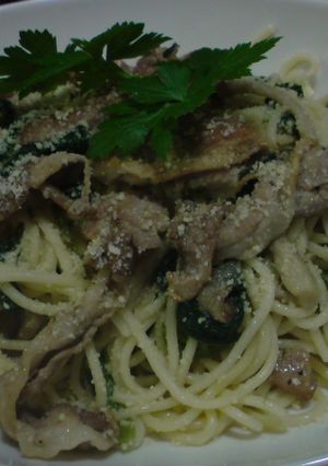 カリカリ豚肉パスタ。。。-レシピのメイン写真