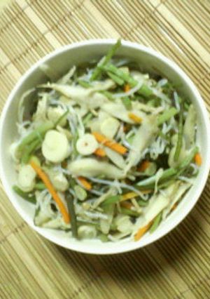 たっぷりしらたきと山菜の簡単炒め煮-レシピのメイン写真