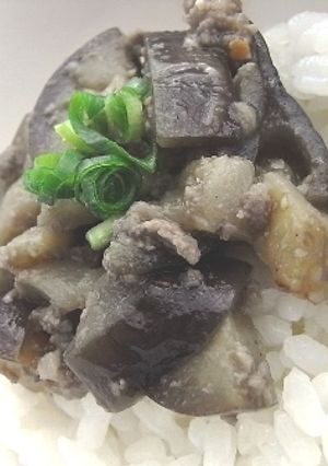 ☆Love離乳食☆ナスと豚のみそ炒め丼-レシピのメイン写真