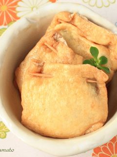 お弁当にも♪大和芋と油揚げの袋煮♪-レシピのメイン写真