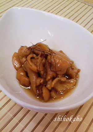 我が家の定番!鶏皮の醤油煮-レシピのメイン写真