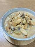 ささみとしめじの豆乳クリーム煮