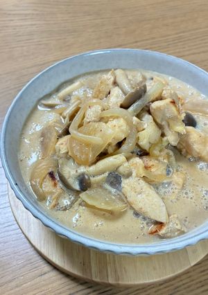 ささみとしめじの豆乳クリーム煮-レシピのメイン写真