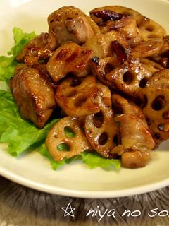 蓮根と鶏肉の甘辛炒め-レシピのメイン写真