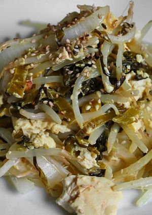 高菜と豆腐のコチュマヨチャンプルー-レシピのメイン写真