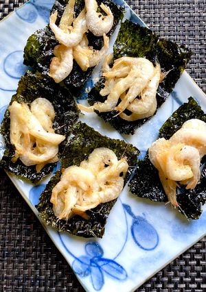 韓国海苔の釜揚げ白海老揚げ-レシピのメイン写真