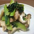 鶏肉と小松菜のにんにく塩炒め