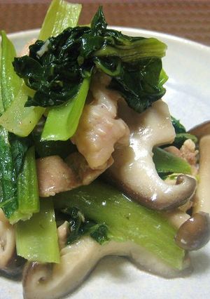 鶏肉と小松菜のにんにく塩炒め-レシピのメイン写真