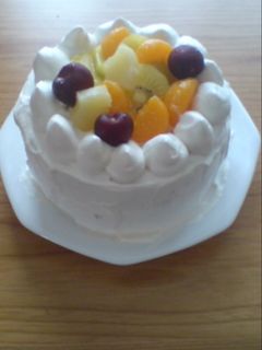 フルーツデコレーションケーキ-レシピのメイン写真