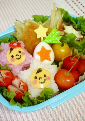 キャラ弁七夕に簡単！織姫と彦星のおにぎり-レシピのメイン写真