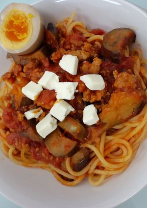 簡単　ナス　トマトパスタ-レシピのメイン写真