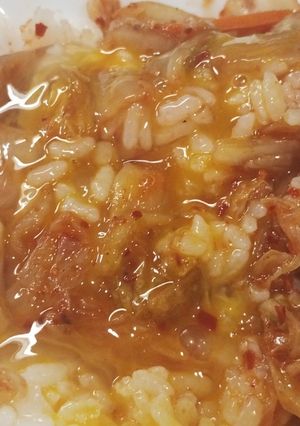 意外とイケる♥キムチ＆卵かけご飯-レシピのメイン写真