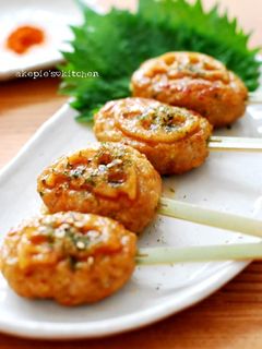 **れんこんつくねの甘辛焼き**-レシピのメイン写真