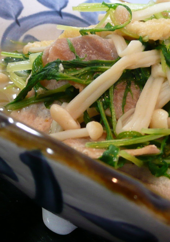 水菜と豚肉柚子胡椒風味-レシピのメイン写真