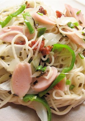 梅雨の梅そうめんパスタ-レシピのメイン写真