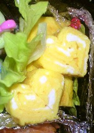 簡単♡お弁当にハートの玉子焼き♡-レシピのメイン写真