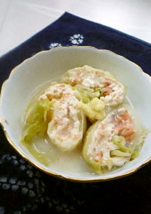 ヘルシー　豆腐と鮭の和風ロールキャベツ-レシピのメイン写真