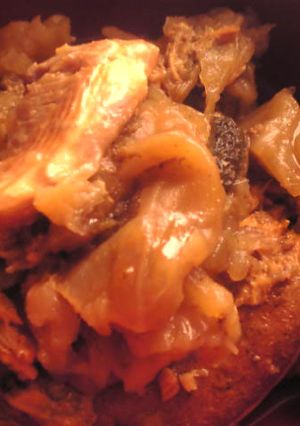 圧力鍋：鮭のアラとキャベツのカレー煮-レシピのメイン写真