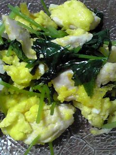 みつ葉と鶏むね肉の卵炒め-レシピのメイン写真