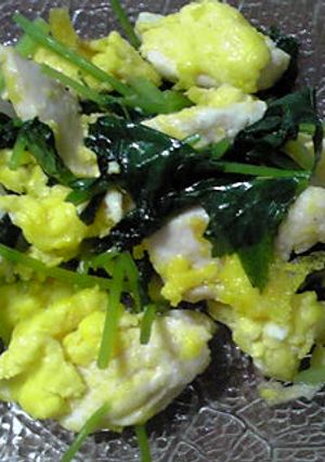 みつ葉と鶏むね肉の卵炒め-レシピのメイン写真
