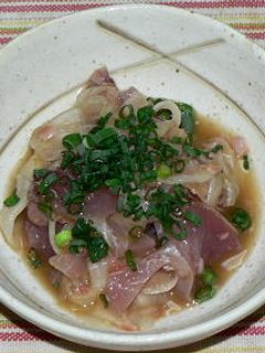 カツオと新玉ネギの酒盗ポン酢漬け-レシピのメイン写真