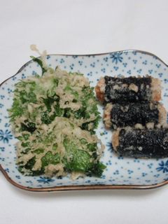 れんこんと鶏ミンチのしそはさみ揚げ-レシピのメイン写真