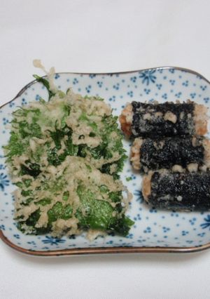 れんこんと鶏ミンチのしそはさみ揚げ-レシピのメイン写真