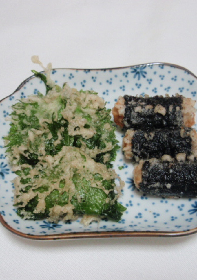 れんこんと鶏ミンチのしそはさみ揚げ-レシピのメイン写真
