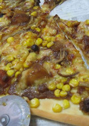 カレーピザ。。。カレー残りで-レシピのメイン写真