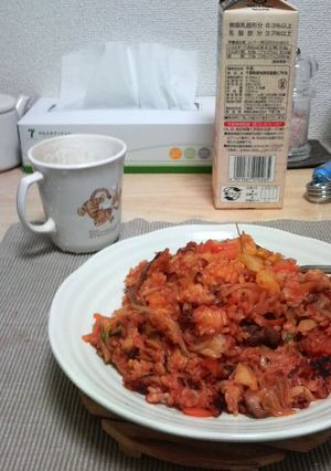 ひとりぐらしのビビンバ風チャーハン-レシピのメイン写真