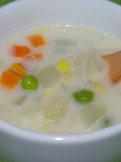 季節の野菜で豆乳スープ☆-レシピのメイン写真