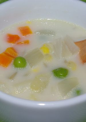 季節の野菜で豆乳スープ☆-レシピのメイン写真
