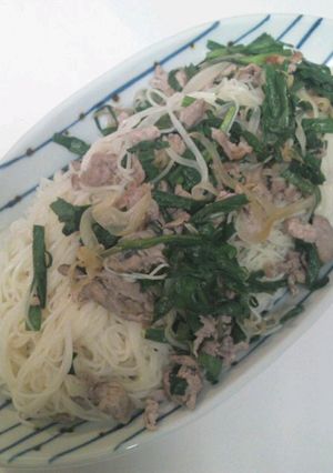 豚肉でそうめんチャンプルー-レシピのメイン写真