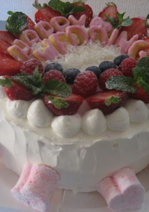お幸せに♡デコレーションケーキ-レシピのメイン写真