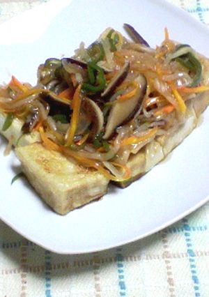 高野豆腐のたっぷり野菜あんかけ-レシピのメイン写真