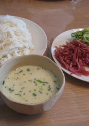 ビシソワーズで素麺を-レシピのメイン写真