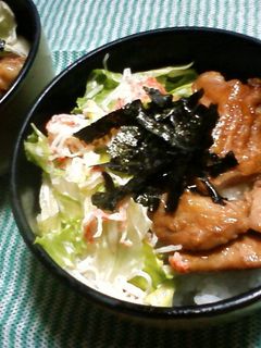 さっぱりサラダ照り焼き丼-レシピのメイン写真