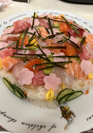 海鮮ちらし寿司ケーキ-レシピのメイン写真