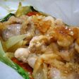♪鶏肉のレンジ蒸しにんにく生姜ソース♪