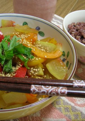 すいかの皮と夏野菜のきんぴら-レシピのメイン写真