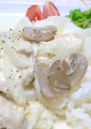 濃厚チキンクリームストロガノフ風♬♬-レシピのメイン写真