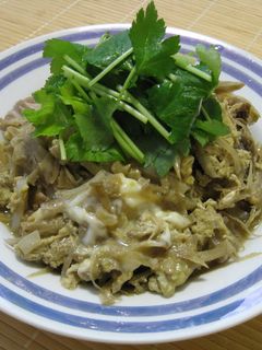 豚こま肉とごぼうの柳川風卵とじ-レシピのメイン写真