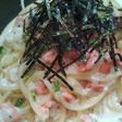 サーモンクリームパスタ