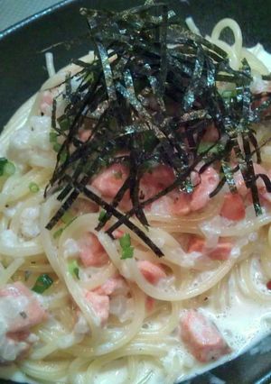 サーモンクリームパスタ-レシピのメイン写真