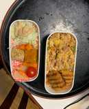 レンジ簡単黒酢ラタトゥイユ味炒飯弁当
