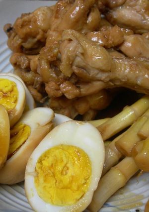 姫竹と手羽元の煮物☆卵も入れてね♪-レシピのメイン写真