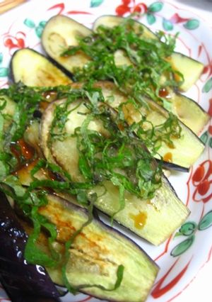 薄焼きナス☆大葉とポン酢ででいただきます-レシピのメイン写真