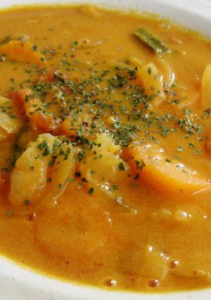 具だくさんの豆乳トマトスープ-レシピのメイン写真
