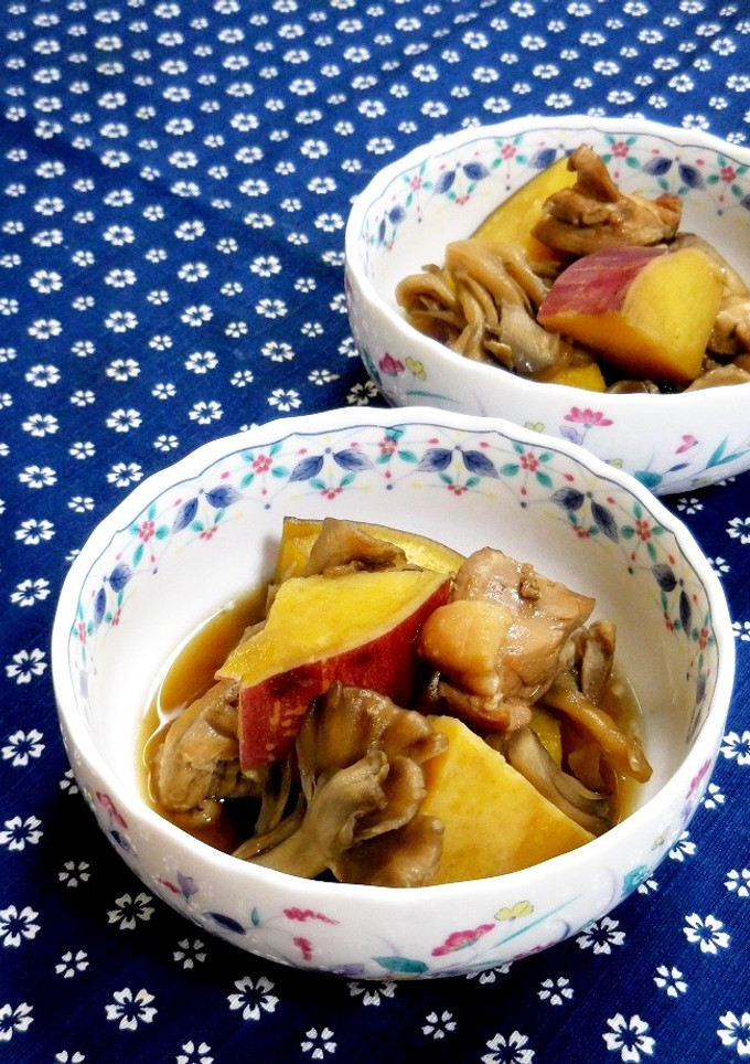 舞茸たっぷりさつまいもの簡単煮物-レシピのメイン写真
